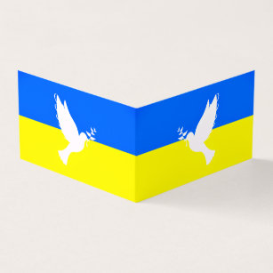 Carte de drapeau de l'Ukraine Peace Dove - Liberté