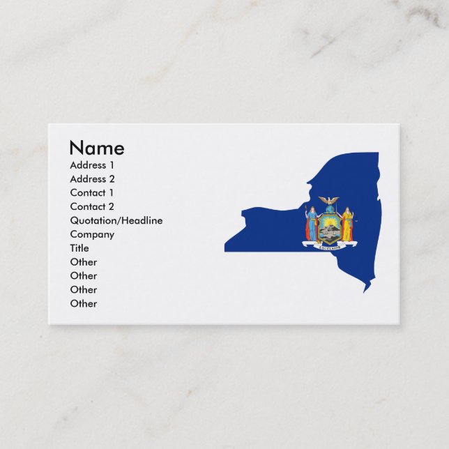 Carte de drapeau de New York (Devant)