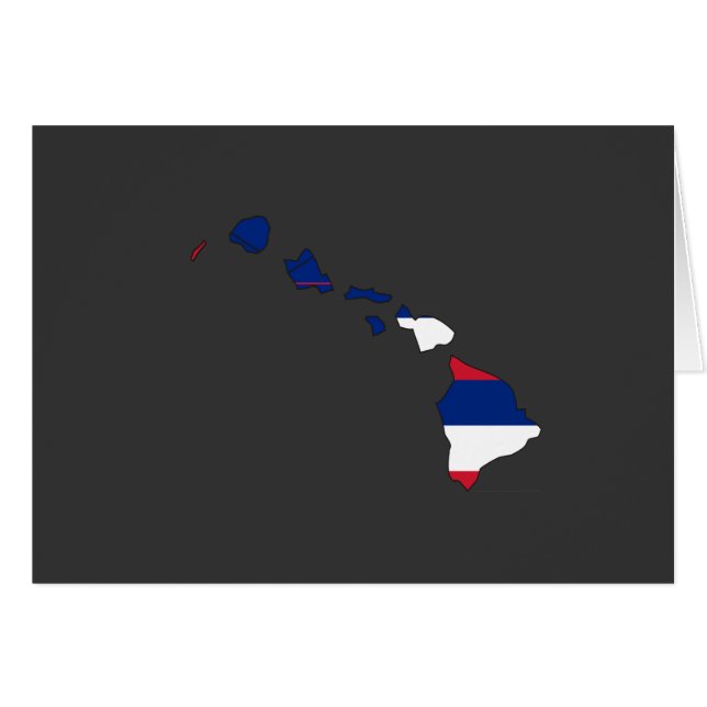 Carte de drapeau d'Hawaï (Devant horizontal)