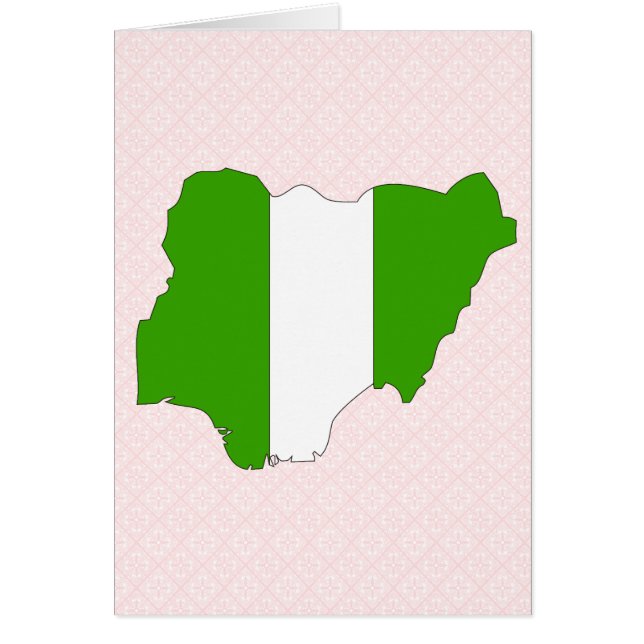 Carte de drapeau du Nigéria normale (Devant)