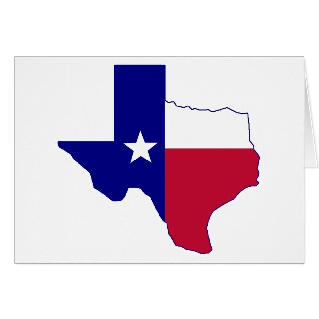 Carte de drapeau du Texas (Devant horizontal)