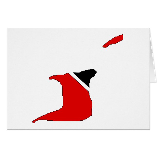 Carte de drapeau du Trinidad Tobago (Devant horizontal)