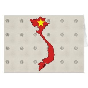 Carte de drapeau du Vietnam normale