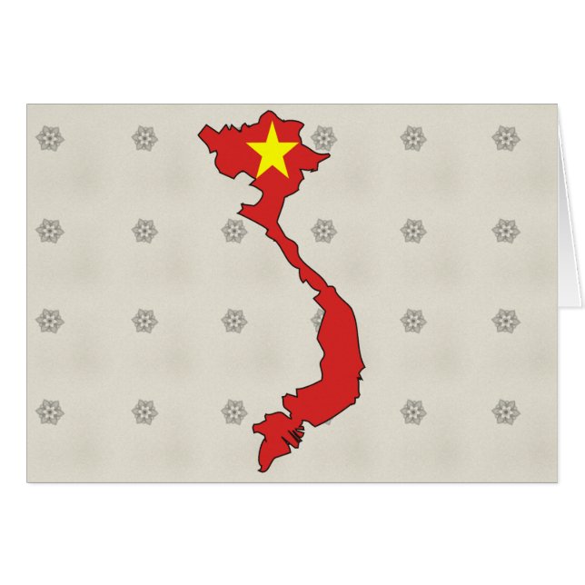 Carte de drapeau du Vietnam normale (Devant horizontal)
