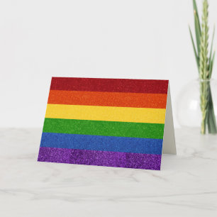 Carte de drapeau LGBT Glitter Pride
