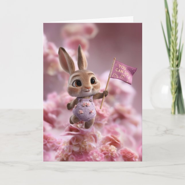 Carte de encouragement Blossom Cloud Baby Bunny (Devant)