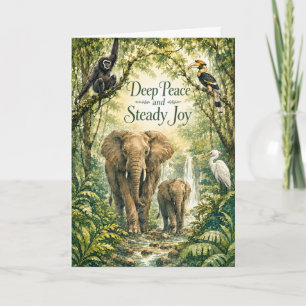 Carte de encouragement éléphant Paix Profonde Joie