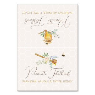 Carte de Étiquette de nourriture pour Baby shower
