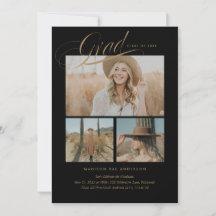 Carte de Faire-part Classy Script Graduation