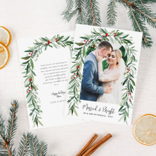 Carte de faire-part d'arche de Noël Marié et brill