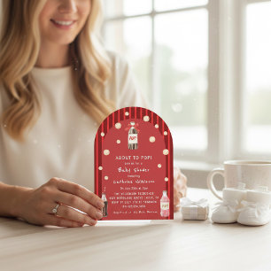 Carte de faire-part de Baby Shower Bouteille de Po