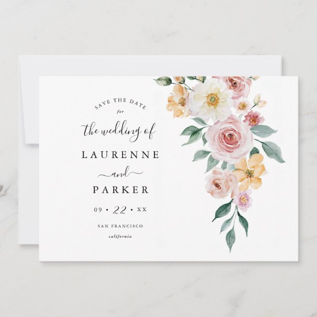 Carte de faire-part de date de mariage avec photo  (Devant)