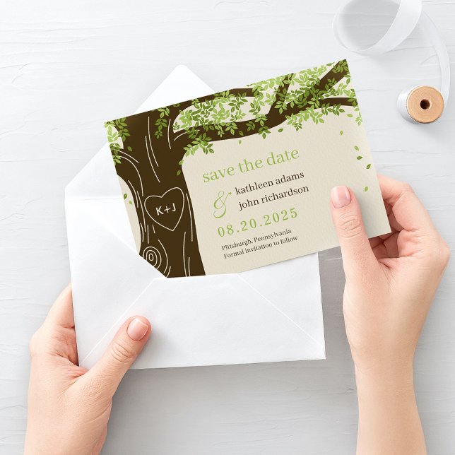 Carte de Faire-Part de Date de Mariage Érable Édit (Créateur téléchargé)