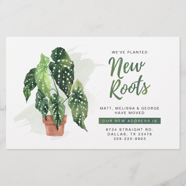 Carte de Faire-part de déplacement de changement d (Devant)