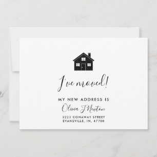 Carte de Faire-part de déplacement minimaliste mod