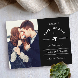 Carte de Faire-Part de Destination de Mariage avec
