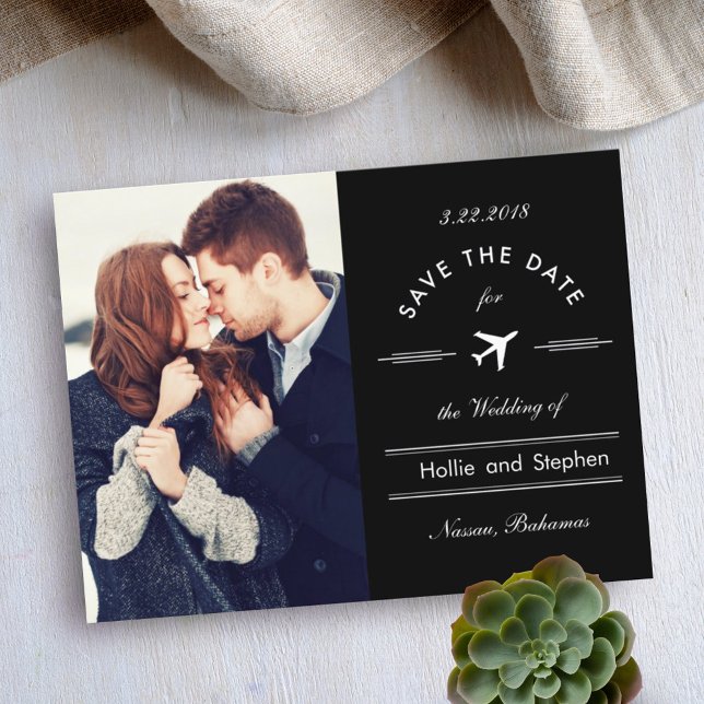 Carte de Faire-Part de Destination de Mariage avec (Créateur téléchargé)