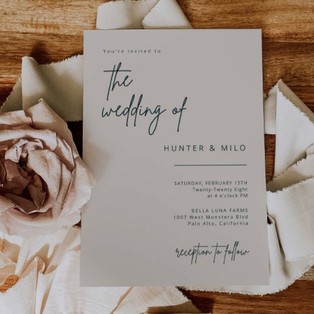 Carte de Faire-part de Faire-part de mariage de sc (Créateur téléchargé)