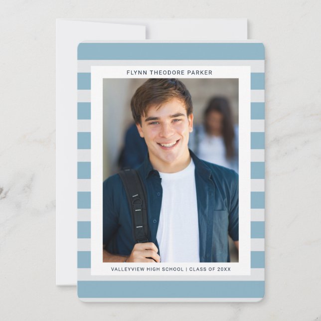 Carte de faire-part de graduation de cadre moderne (Devant)