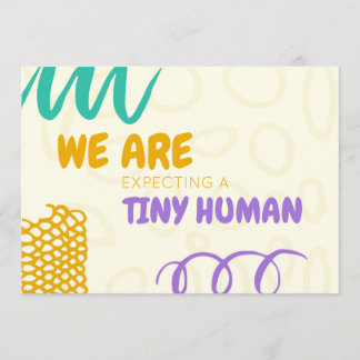 Carte de Faire-part de grossesse colorée