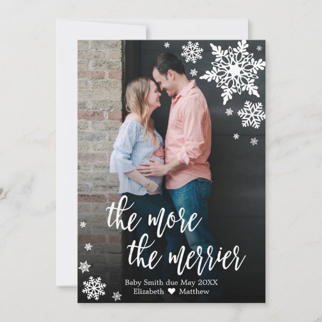 Carte de Faire-part de grossesse de Noël (Devant)
