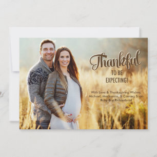 Carte de Faire-part de grossesse de Thanksgiving