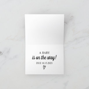 Carte de Faire-part de grossesse personnalisée pou