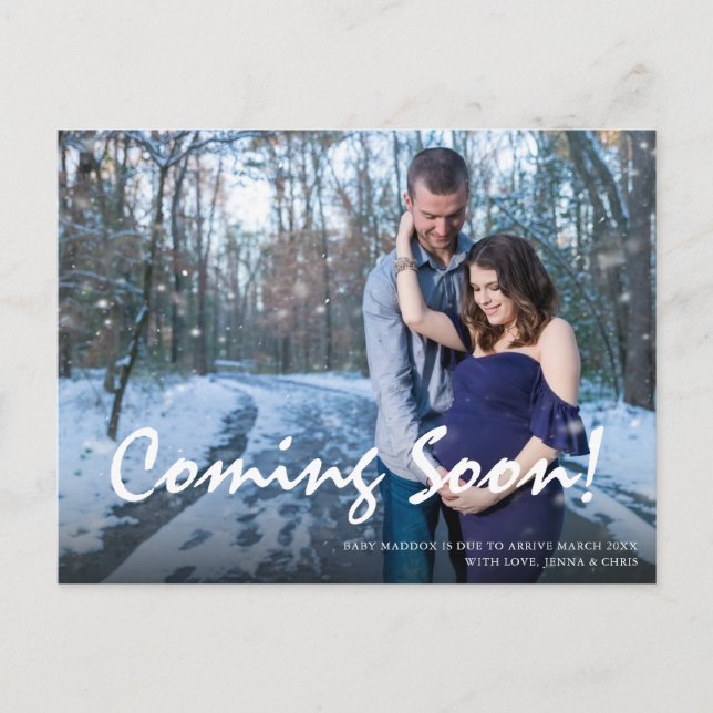 Carte de Faire-part de grossesse photo (Devant)