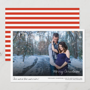 Carte de Faire-part de grossesse photo de Noël