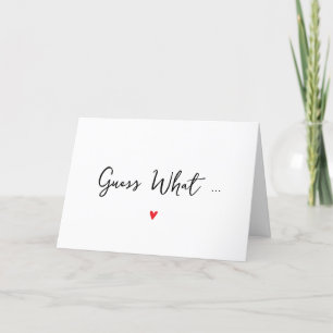 Carte de Faire-part de grossesse simple pour grand