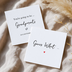 Carte de Faire-part de grossesse simple pour grand