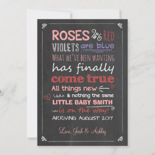 Carte de Faire-part de grossesse Valentine attendu