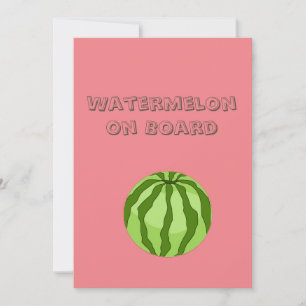 Carte de Faire-part de grossesse Vegan Watermelon