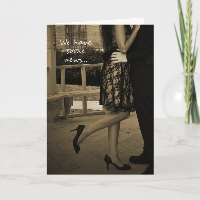 Carte de faire-part de la fugue du couple élégant (Devant)