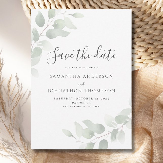 Carte de Faire-Part de Mariage à Eucalyptus (Créateur téléchargé)