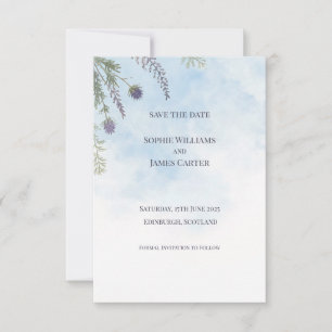 Carte de faire-part de mariage à l'aquarelle Thist