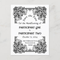 Carte de faire-part de mariage à plat Vintage Fram