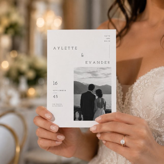 Carte de faire-part de mariage à typographie moder (Créateur téléchargé)
