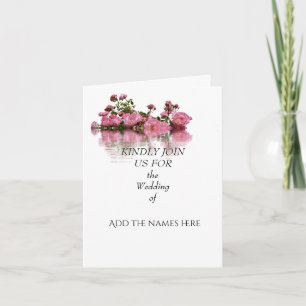 Carte de Faire-part de mariage blanche personnalis