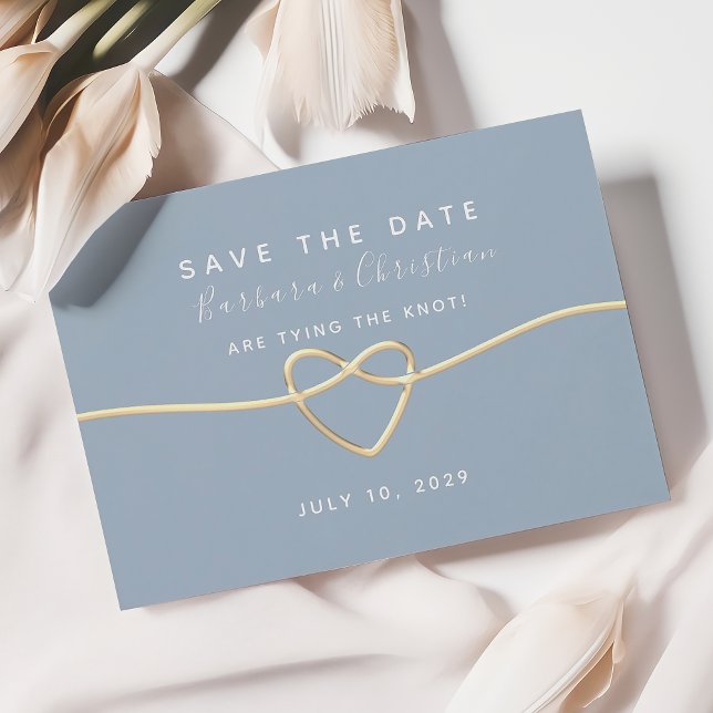 Carte de Faire-Part de Mariage Bleu Poussiéreux (Créateur téléchargé)