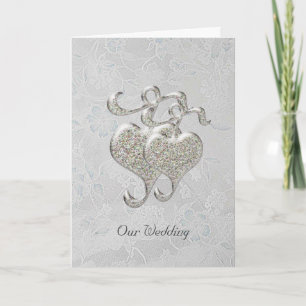 Carte de Faire-part de mariage Coeurs Précieux