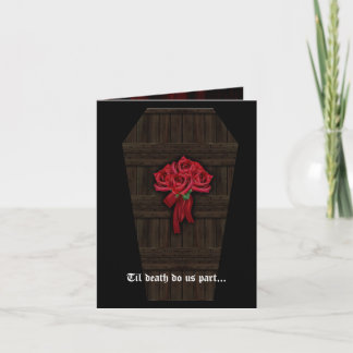 Carte de Faire-part de mariage de café et de goth