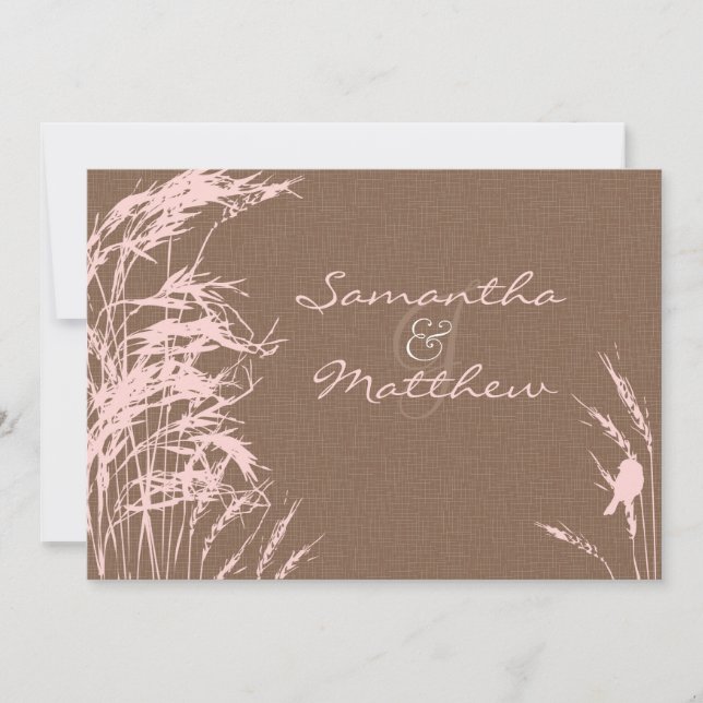 Carte de Faire-part de mariage de mariée d'automne (Devant)