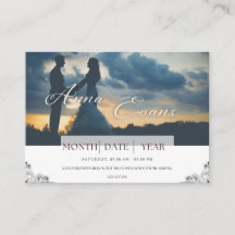 Carte de Faire-part de mariage de sentiment monoch