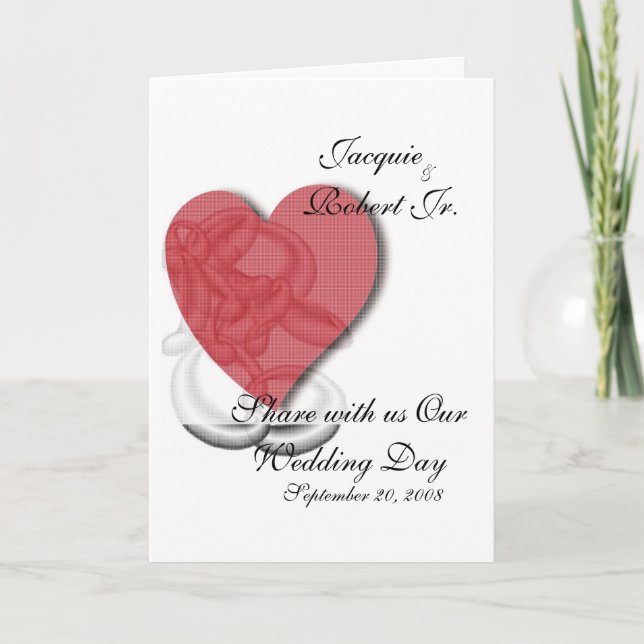 Carte de faire-part de mariage/de voeux (Devant)