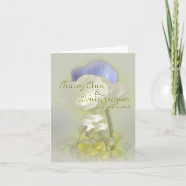 Carte de faire-part de mariage/de voeux (Devant)