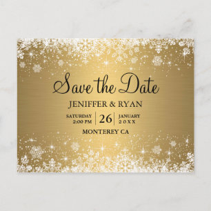 Carte de faire-part de mariage d'hiver mignon