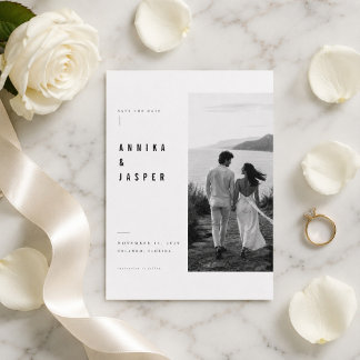 Carte de faire-part de mariage Editorial Side Pane