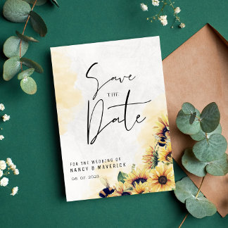Carte de faire-part de mariage floral élégant