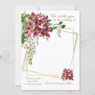 Carte de Faire-part de mariage florale Stargazer